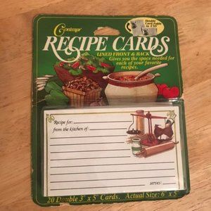 Conimar Vintage Recipe Cards in Original Package